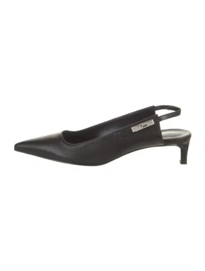 Pre-owned Hermes 2025 Lover Slingback Pumps In Black