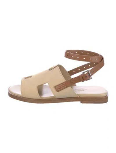 Pre-owned Hermes 2025 Maya Gladiator Sandals W/ Tags In Neutral