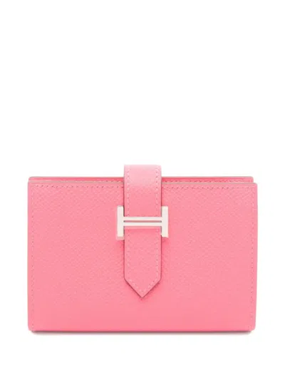 Pre-owned Hermes 2025 Mini Bear Cardcase In Pink