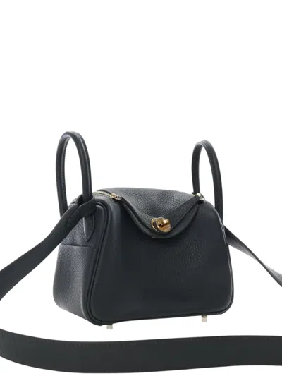 Pre-owned Hermes 2025 Mini Clemence Lindy 20 Satchel In Green