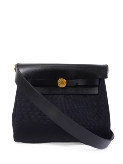 Pre-owned Hermes 2025 Mini Herbag Crossbody Bag In Black