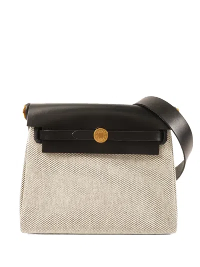 Pre-owned Hermes 2025 Mini Herbag Shoulder Bag In Neutral