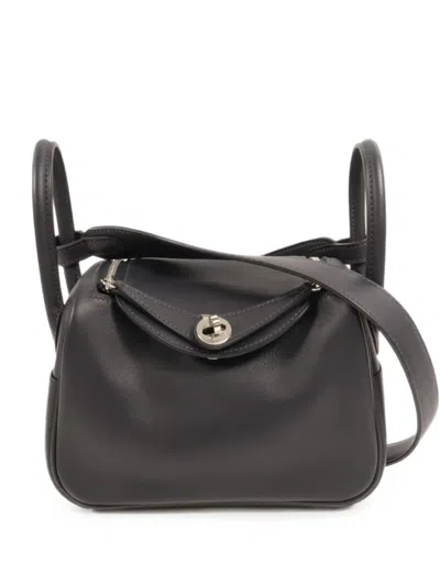 Hermes 2025 Mini Lindy Handbag In Black