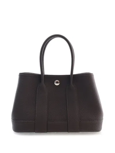 Pre-owned Hermes 2025 Negonda Garden Party 23 Handbag In Brown