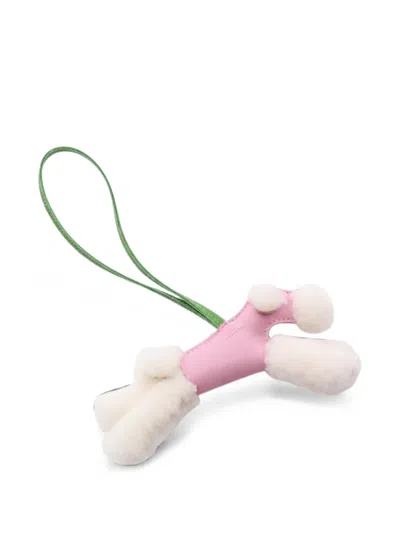 Pre-owned Hermes 2025 Paddy Bag Charm In Pink
