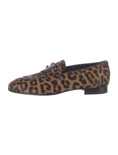 Pre-owned Hermes 2025 Paris Loafers In Brown