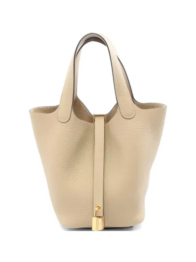 Pre-owned Hermes 2025 Picotin Lock Handbag In Neutral
