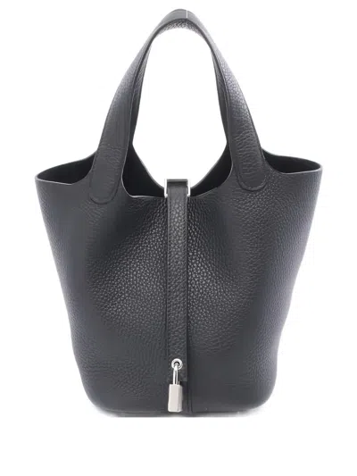 Pre-owned Hermes 2025 Picotin Lock Pm Tote Bag In Black
