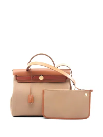 Pre-owned Hermes 2025 Pm Airbag Zip Tote Bag In Neutral