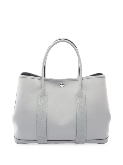Pre-owned Hermes 2025 Pm Garden Party Negonda Tote Bag In Grey