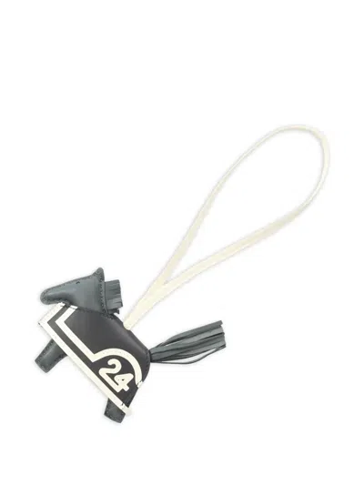 Pre-owned Hermes 2025 Pm Rodeo Horse Bag Charm In Gray