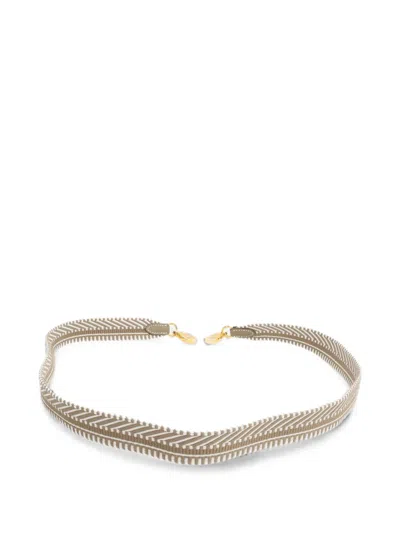 Pre-owned Hermes 2025 Sangle Cavale Bag Strap In Neutrals