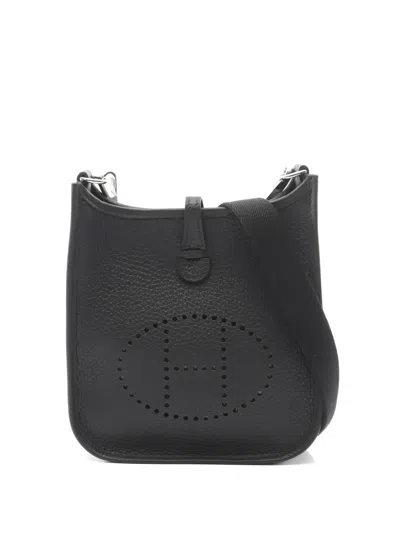 Pre-owned Hermes 2025 Shoulder Leather Bag In Black