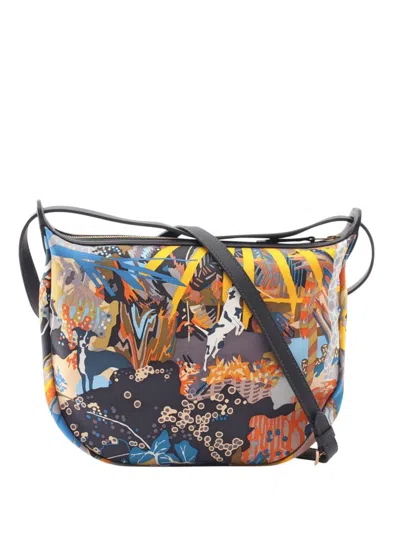 Pre-owned Hermes 2025 Silk And Swift Sursoie To Go Pouch Crossbody Bag In Blue
