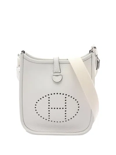 Pre-owned Hermes 2025 Silver Hardware Shoulder Bag In White