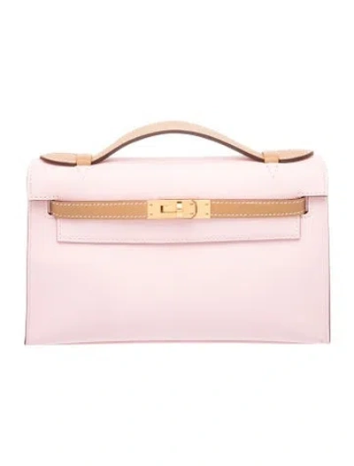 Pre-owned Hermes 2025 Special Order Swift Kelly Pochette In Multi