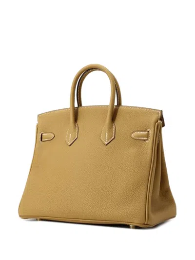 Pre-owned Hermes 2025 Togo Birkin Retourne 25 Handbag In Brown