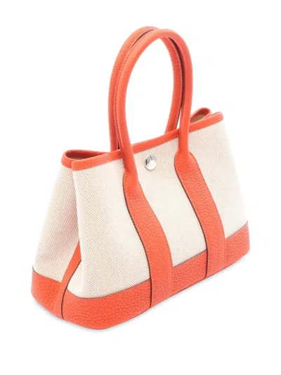 Pre-owned Hermes 2025 Toile And Negonda Garden Party 23 Tote Bag