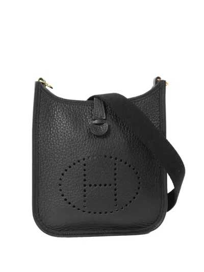 Pre-owned Hermes 2025 Tpm Evelyne Shoulder Bag In Black