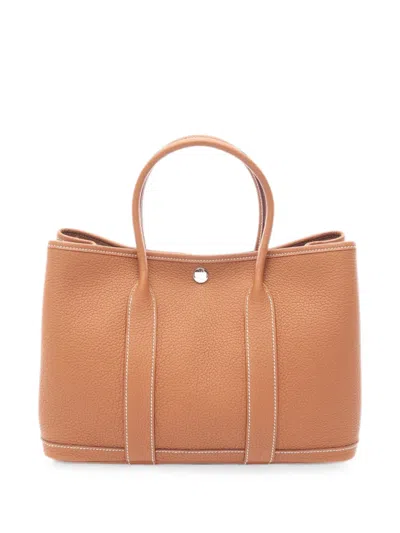 Hermes 2025 Tpm Garden Party Tote Bag In Brown