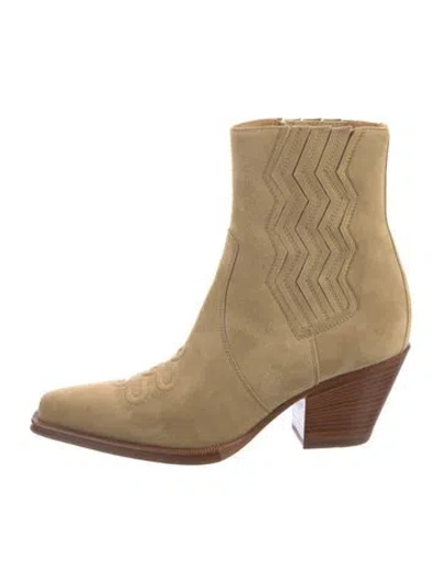Pre-owned Hermes 2025 Vegas 65 Western Boots In Neutrals