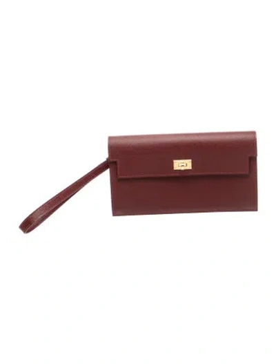 Pre-owned Hermes 2025 Wristlet In Red
