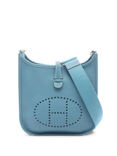 Pre-owned Hermes 2026 23 Evelyn Shoulder Bag In Blue