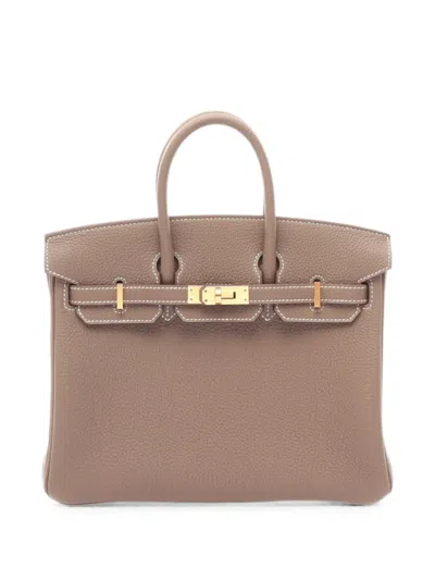 Pre-owned Hermes 2026 25 Birkin Togo-leather Tote Bag In Brown