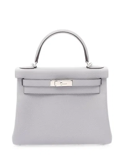 Pre-owned Hermes 2026 28 Kelly Tote Bag In Gray