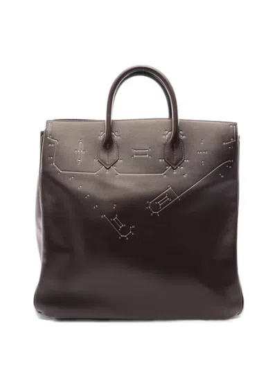 Pre-owned Hermes 2026 40 Haute Couture Connect The Dot Tote Bag In Brown
