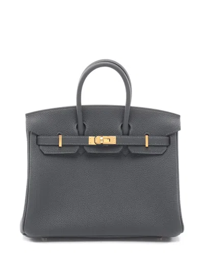 Pre-owned Hermes 2026 Birkin 25 Togo Leather Handbag In Gray