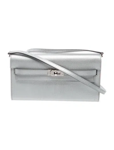 Pre-owned Hermes 2026 Chevre Chamkilight Kelly Wallet To Go