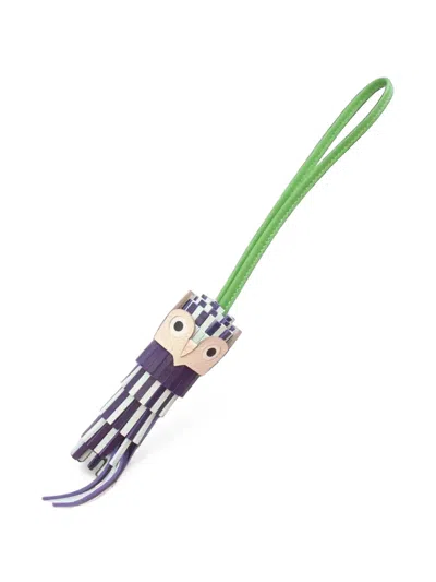 Pre-owned Hermes 2026 Chouette Veil Yucca Kure Bag Charm In Purple