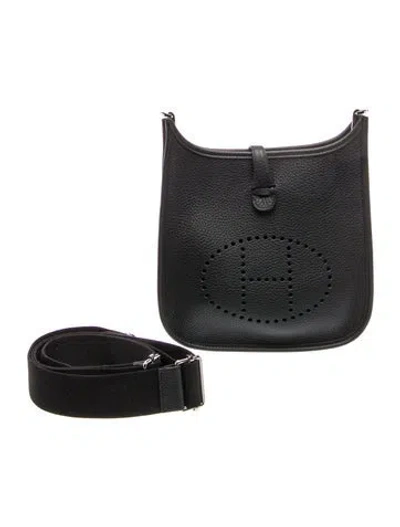 Pre-owned Hermes 2026 Clemence Evelyne Iii Poche 23 In Black