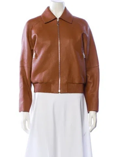 Pre-owned Hermes 2026 Deer Fur Jacket In Brown