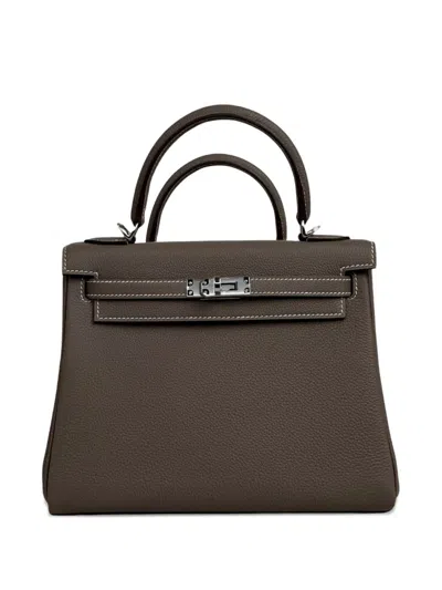 Pre-owned Hermes 2026 Kelly Retourne Handbag In Brown