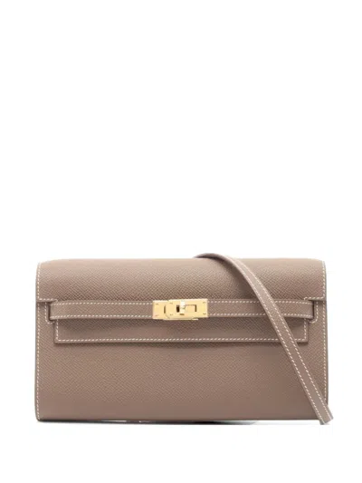 Pre-owned Hermes 2026 Kelly To Go Shoulder Bag In Brown