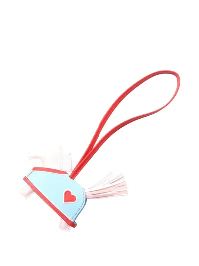 Pre-owned Hermes 2026 Leather Bag Charm In Neutral