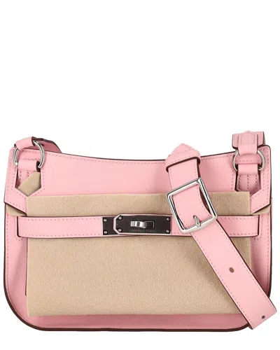Hermes Hermès 2026 Mini Jypsiere Cuir Veau Swift Shoulder Bag In Pink