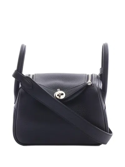 Pre-owned Hermes 2026 Mini Lindy Shoulder Bag In Black