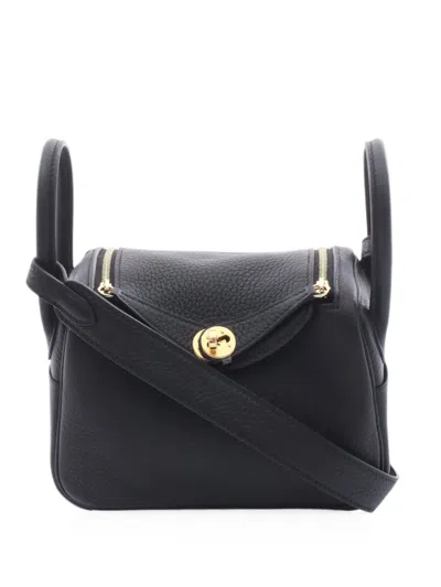 Pre-owned Hermes 2026 Mini Lindy Tote Bag In Black