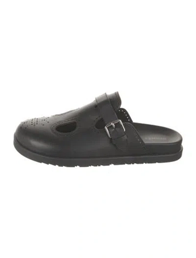 Pre-owned Hermes 2026 Monk Slides In Black