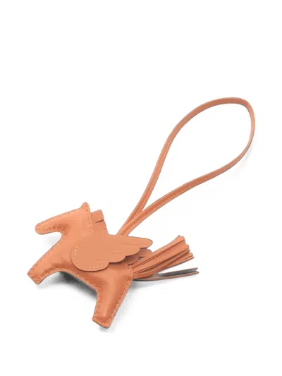 Pre-owned Hermes 2026 Pm Rodeo Pegasus Bag Charm In Brown
