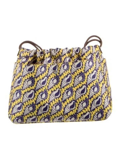 Pre-owned Hermes 2026 Silk 'peche Des Coquillages' Fourbi 20 In Yellow