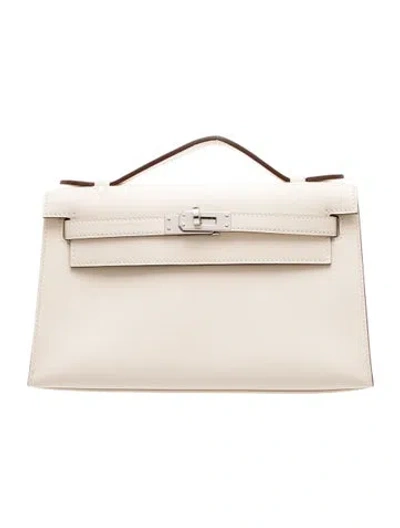 Pre-owned Hermes 2026 Swift Kelly Pochette In Neutrals