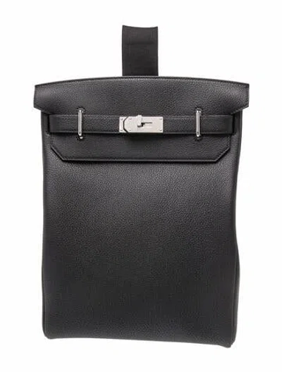 Pre-owned Hermes 2026 Togo Hac A Dos Gm In Black