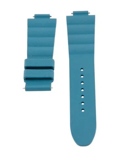 Pre-owned Hermes 20mm Watch Strap. In Blue