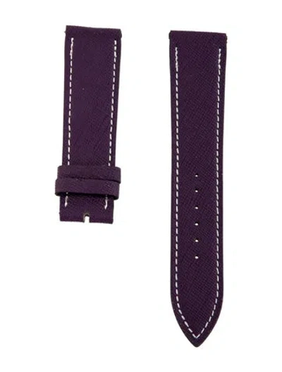 Pre-owned Hermes 20mm Watch Strap In Purple