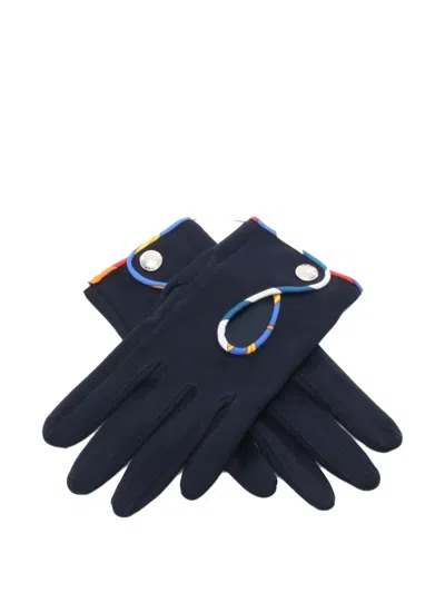 Pre-owned Hermes 20s Michal Gloves In Blue