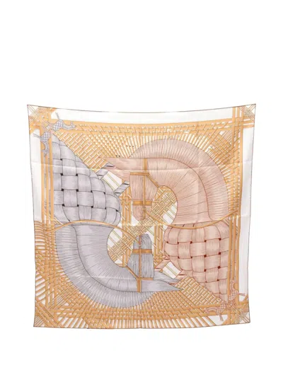 Pre-owned Hermes 20s Twilly Silk Scarf